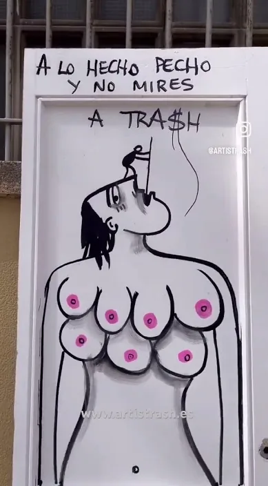 A lo hecho – street art in Barcelona: scene from the Art Is Trash video by Francisco de Pájaro