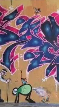  – street art in Barcelona: scene from the Art Is Trash video by Francisco de Pájaro