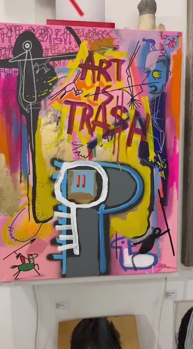  – street art in Barcelona: scene from the Art Is Trash video by Francisco de Pájaro
