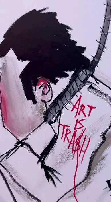 Autónomo – street art in Barcelona: scene from the Art Is Trash video by Francisco de Pájaro