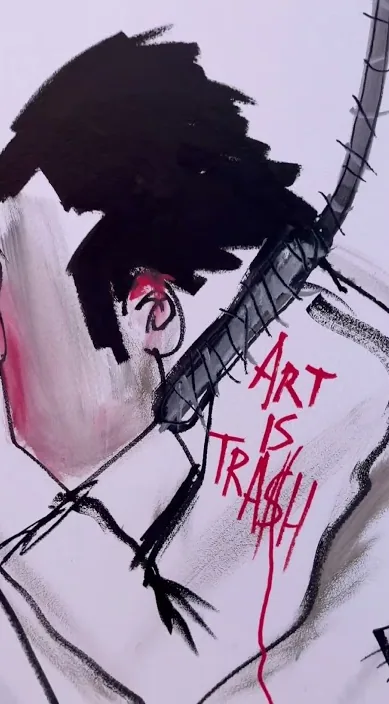 Autónomo – street art in Barcelona: scene from the Art Is Trash video by Francisco de Pájaro