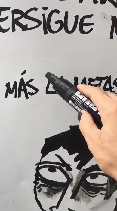 Caballero es – street art in Barcelona: scene from the Art Is Trash video by Francisco de Pájaro