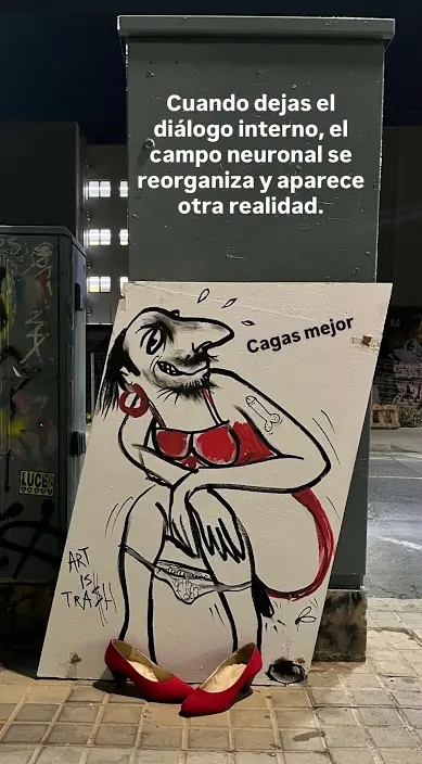 Cagar mejor – street art in Barcelona: scene from the Art Is Trash video by Francisco de Pájaro