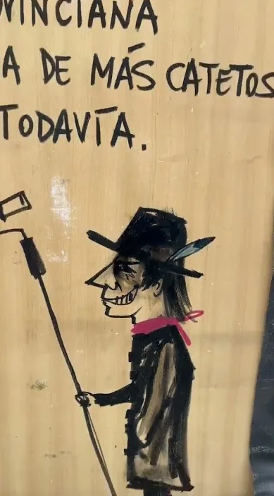 Cateto de ciudad es – street art in Barcelona: scene from the Art Is Trash video by Francisco de Pájaro