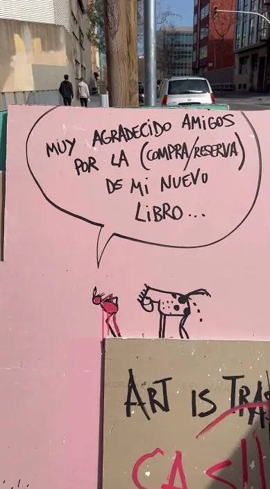 Dashbook.es – street art in Barcelona: scene from the Art Is Trash video by Francisco de Pájaro