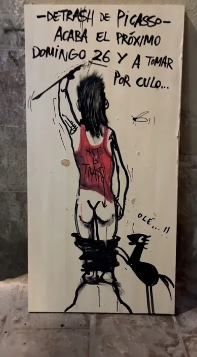 Detrash de picasso www. es – street art in Barcelona: scene from the Art Is Trash video by Francisco de Pájaro