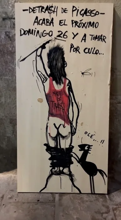 Detrash de picasso www. es – street art in Barcelona: scene from the Art Is Trash video by Francisco de Pájaro