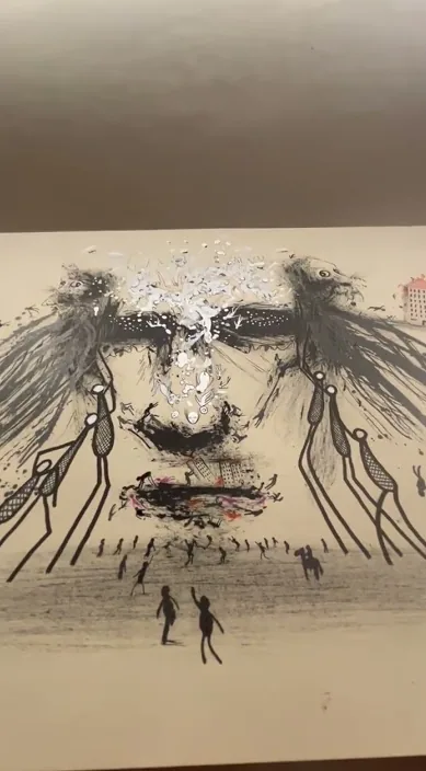 Divergente. www. es – street art: scene from the Art Is Trash video by Francisco de Pájaro