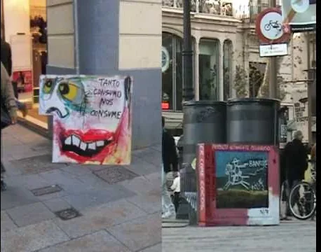El Arte es Basura BARCELONA 2009 – street art: scene from the Art Is Trash video by Francisco de Pájaro