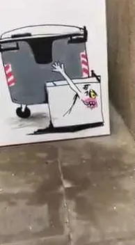 El Arte es Basura – street art in Barcelona: scene from the Art Is Trash video by Francisco de Pájaro