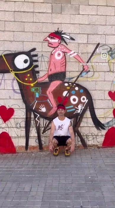 El arte es ficción y realidad – street art in Barcelona: scene from the Art Is Trash video by Francisco de Pájaro
