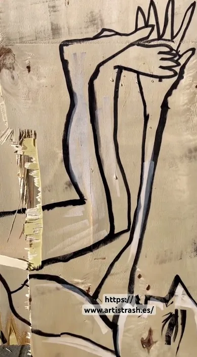 El confort – street art in Barcelona: scene from the Art Is Trash video by Francisco de Pájaro