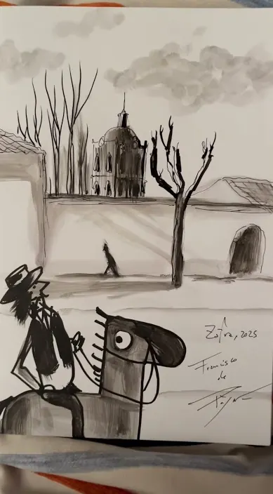 El pueblo – street art: scene from the Art Is Trash video by Francisco de Pájaro