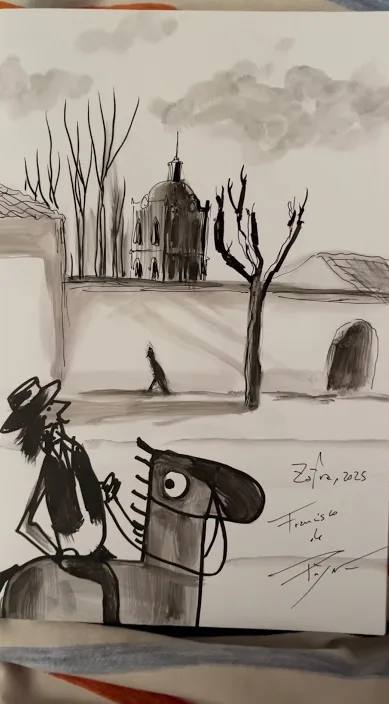El pueblo – street art: scene from the Art Is Trash video by Francisco de Pájaro