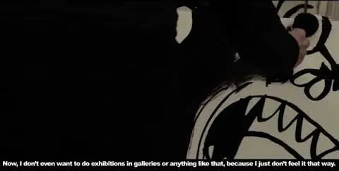 Entrevista en el año 2012 antes de vivir del arte – street art in Barcelona: scene from the Art Is Trash video by Francisco de Pájaro
