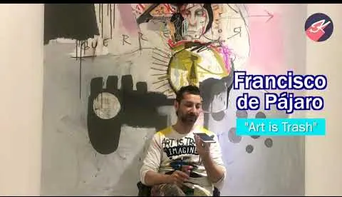 entrevista en Seúl – street art in Barcelona: scene from the Art Is Trash video by Francisco de Pájaro