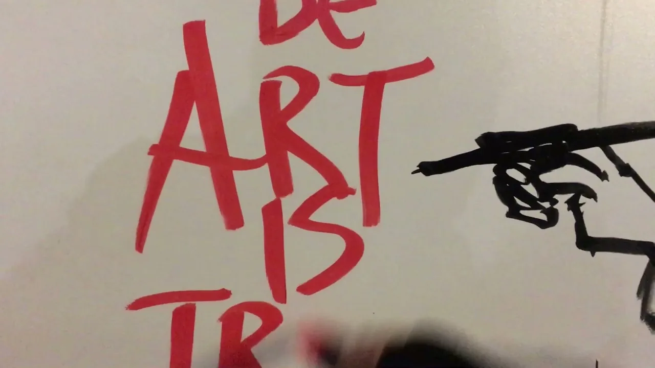 Exposición individual – street art in Barcelona: scene from the Art Is Trash video by Francisco de Pájaro