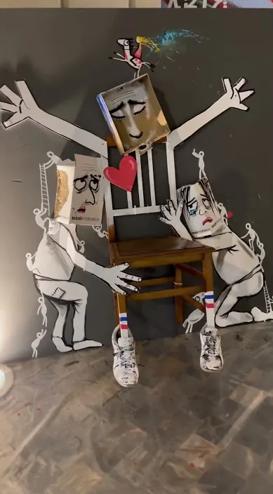 Fundación cajamurcia, cartagena – street art in Barcelona: scene from the Art Is Trash video by Francisco de Pájaro