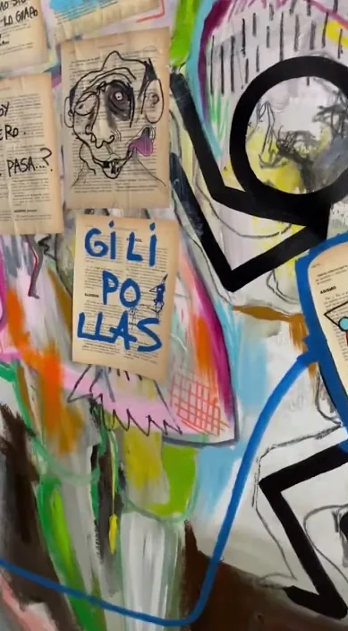 Gilis – street art in Barcelona: scene from the Art Is Trash video by Francisco de Pájaro