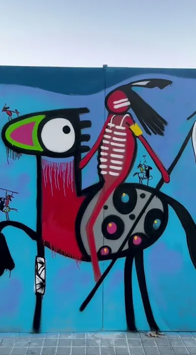 Grito de guerra. es – street art in Barcelona: scene from the Art Is Trash video by Francisco de Pájaro