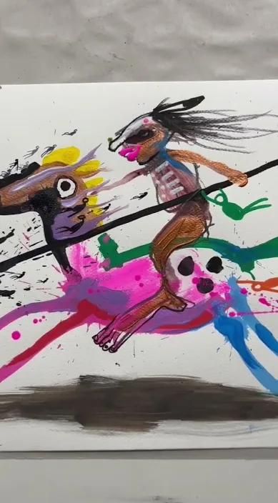 Lanzado es – street art: scene from the Art Is Trash video by Francisco de Pájaro