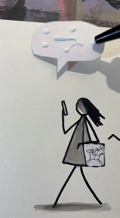 Mamá – street art in Barcelona: scene from the Art Is Trash video by Francisco de Pájaro