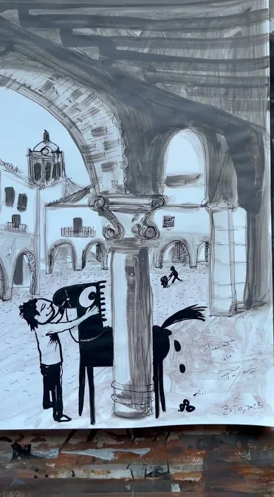 Mi autobiografía – street art in Barcelona: scene from the Art Is Trash video by Francisco de Pájaro