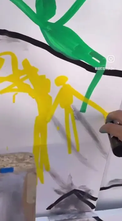 Mi carácter artístico – street art in Barcelona: scene from the Art Is Trash video by Francisco de Pájaro