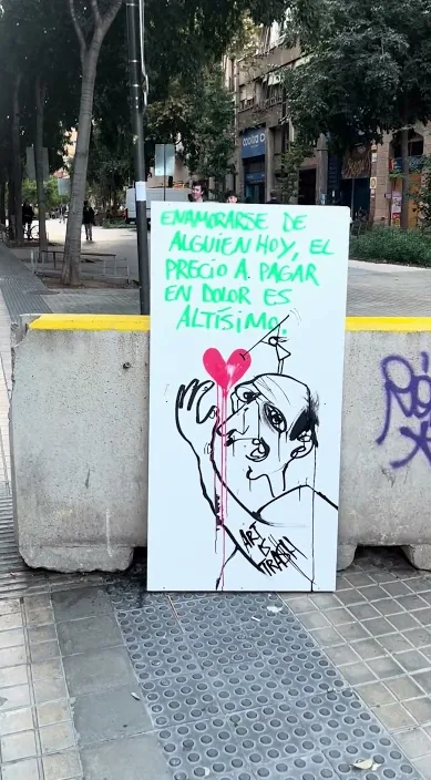 Muchas opciones, poca prioridad – street art in Barcelona: scene from the Art Is Trash video by Francisco de Pájaro