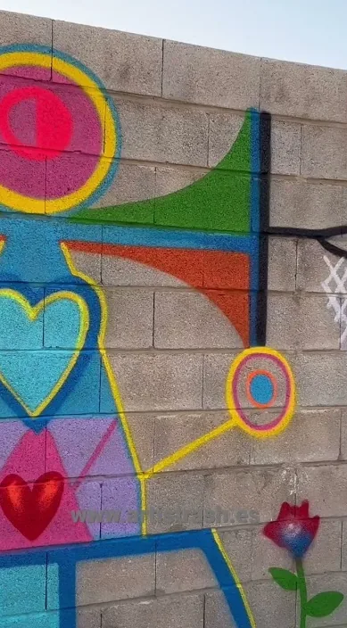 Mural – street art in Barcelona: scene from the Art Is Trash video by Francisco de Pájaro