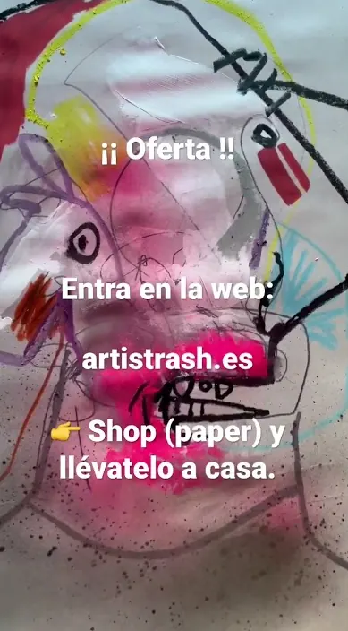 Oferta – street art in Barcelona: scene from the Art Is Trash video by Francisco de Pájaro