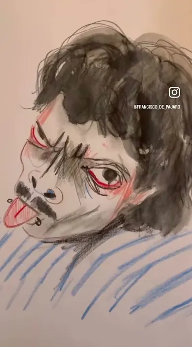 Peluquero – street art in Barcelona: scene from the Art Is Trash video by Francisco de Pájaro