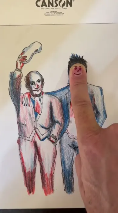 Picasso y yo – street art in Barcelona: scene from the Art Is Trash video by Francisco de Pájaro