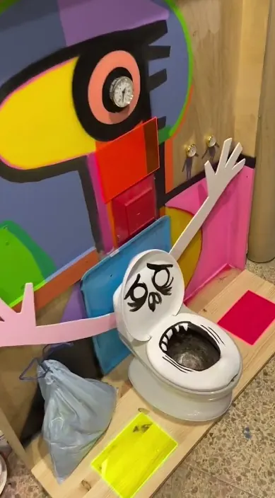 Siete piezas a la vez es – street art in Barcelona: scene from the Art Is Trash video by Francisco de Pájaro