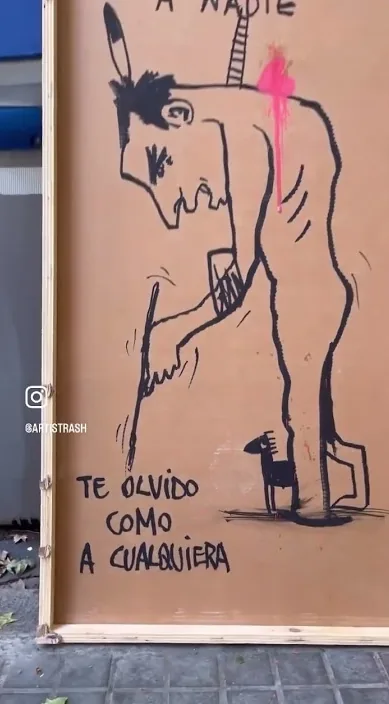 Te quiero – street art in Barcelona: scene from the Art Is Trash video by Francisco de Pájaro