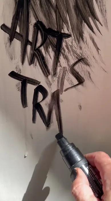 Vete – street art in Barcelona: scene from the Art Is Trash video by Francisco de Pájaro
