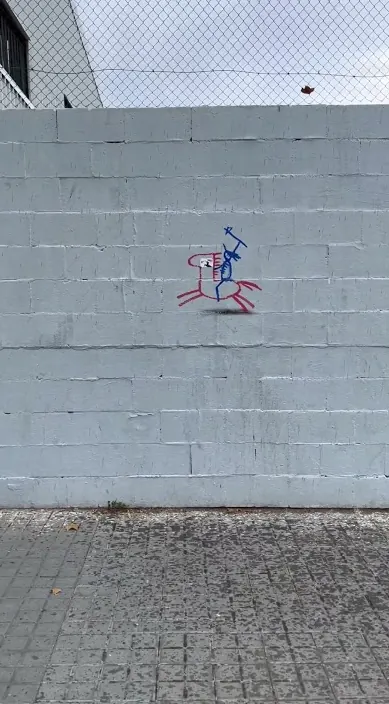 www. es – street art: scene from the Art Is Trash video by Francisco de Pájaro